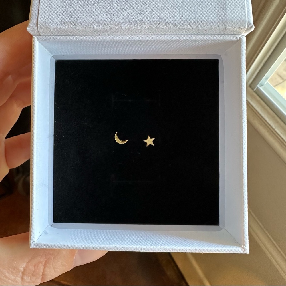Moon and star earrings